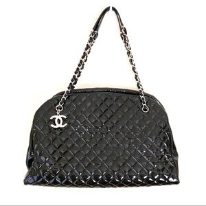 Chanel Quilted Patent Leather Maxi/XL Tote Handbag